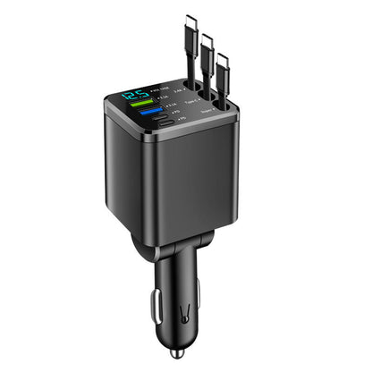 🎉 2026 Sale — Over 38,000 Sold! 🚗 Fast Charging 7-in-1 Retractable Car Charger with Voltage Display ⚡