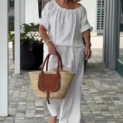 👗 LIMITED-TIME 50% OFF! 💥 Women's Drawstring Top & Pants Loungewear Set – Casual, Soft, Daily Comfort ✨