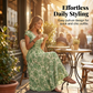 🦋 LIMITED-TIME 50% OFF! ✨ V-Neck Floral Maxi Dress – Smocked, Bohemian ✨