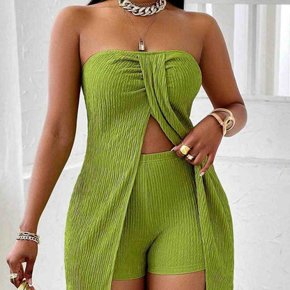 💎 -50% ON STRAPLESS SPLIT HEM SET! 💎 Sexy & Sophisticated 2-Piece Outfit for Brunch & Nights Out