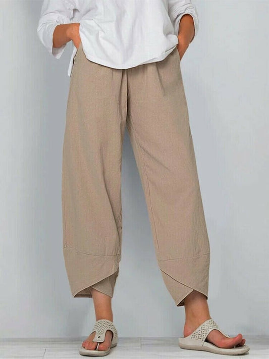 💎 -50% VINTAGE ASYMMETRICAL PANTS! 💎 Elastic Waist, Deep Pockets & Unique Cut – Casual Comfort Redefined