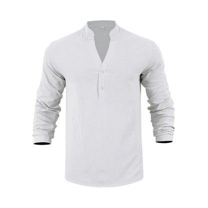 👔 LIMITED-TIME 50% OFF! ✨ Men's Linen Blend Henley – Breathable, Relaxed, Wrinkle-Resistant 🍁
