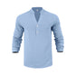 👔 LIMITED-TIME 50% OFF! ✨ Men's Linen Blend Henley – Breathable, Relaxed, Wrinkle-Resistant 🍁