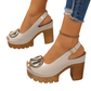 💎 50% OFF ELEGANT PEEP-TOE SANDALS! 💎 9.5cm Chunky Heel, Secure Buckle & Rugged Grip for All-Day Style✨