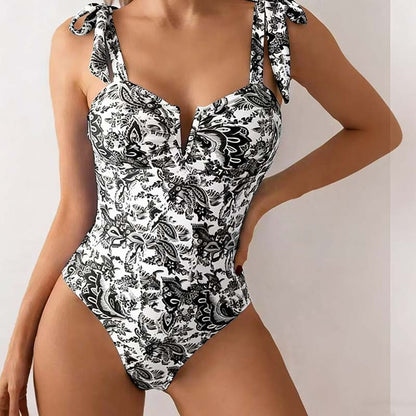 💎 -50% ON WOMEN'S FASHION PRINTED ONE-PIECE SWIMSUIT! 💎 Chic Prints, Adjustable Straps & Quick-Dry Fabric ✨