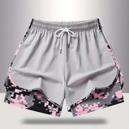 💎 -50% ON 2-IN-1 ATHLETIC SHORTS! 💎 Breathable Fabric, Camo Liner & Pockets for Women🏃‍♀️✨