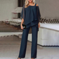 👗 LIMITED TIME 50% OFF! 💫 Women’s Irregular Chiffon & Wide-Leg Pants Set – Elegant, Airy, Modern 💃