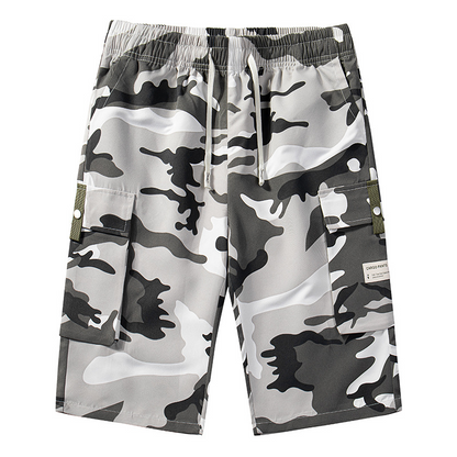 🪖 LIMITED-TIME 50% OFF! 🩳 Men's Camo Cargo Shorts – Drawstring Waist, Large Pockets, Relaxed Fit 🏕️