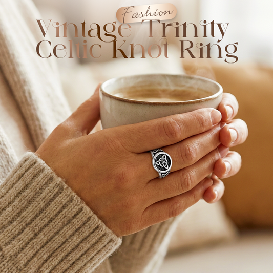 💎 -60% on Vintage Trinity Celtic Knot Ring！💎 Authentic Celtic Design, Durable Copper & Two Distinct Styles for Symbolic Elegance✨