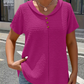 💎 FLASH SALE -50% on Women's Textured V-Neck Top! 💎 Wrinkle-Resistant Crinkle Fabric & Relaxed Fit for All-Day Chic✨