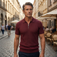 👕 LIMITED-TIME 50% OFF! ⚡ Men’s Ribbed Zip-Up Shirt – Muscle Fit, Stretch Knit, Modern Collar 🆒
