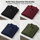 👕 LIMITED-TIME 50% OFF! ⚡ Men’s Ribbed Zip-Up Shirt – Muscle Fit, Stretch Knit, Modern Collar 🆒