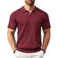 👕 LIMITED-TIME 50% OFF! ⚡ Men’s Ribbed Zip-Up Shirt – Muscle Fit, Stretch Knit, Modern Collar 🆒