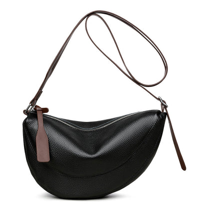 Minimalist Genuine Leather Crescent Bag