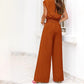 👗 50% OFF NOW! Women's Linen Two-Piece Set – Tie-Front Top & High-Waist Wide-Leg Pants 🌿