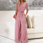👗 50% OFF NOW! Women's Linen Two-Piece Set – Tie-Front Top & High-Waist Wide-Leg Pants 🌿