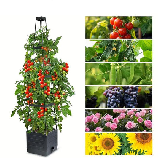 💎 -50% ON RAISED PLANTER BOX! 💎 Integrated Trellis, Self-Watering & Durable PP for Garden & Home ✨