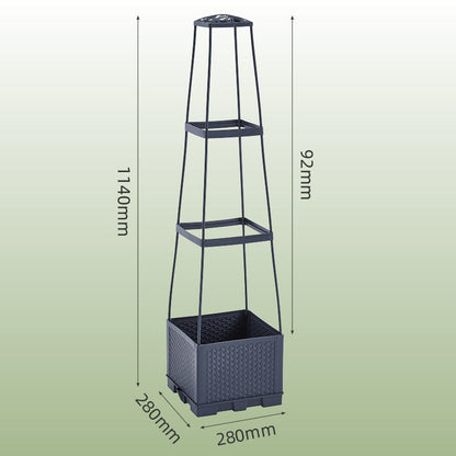 💎 -50% ON RAISED PLANTER BOX! 💎 Integrated Trellis, Self-Watering & Durable PP for Garden & Home ✨