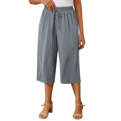 👖 LIMITED-TIME 50% OFF! ✨ Women's Capri Pants – Drawstring Waist, 6 Colors, S-2XL 🌿
