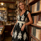 👗 LIMITED-TIME 50% OFF! ✨ Women's V-Neck Baroque Maxi Dress – Elegant, Flowy, Figure-Flattering 🌺