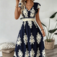 👗 LIMITED-TIME 50% OFF! ✨ Women's V-Neck Baroque Maxi Dress – Elegant, Flowy, Figure-Flattering 🌺