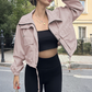 🧥 LIMITED-TIME 50% OFF! ✨ Women's Cropped Jacket – Casual, Lightweight, Elastic Cuffs, Stand Collar ✨