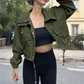 🧥 LIMITED-TIME 50% OFF! ✨ Women's Cropped Jacket – Casual, Lightweight, Elastic Cuffs, Stand Collar ✨
