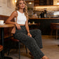 👖 LIMITED-TIME 50% OFF! 💥 Women's Smocked High Waist Wide Leg Pants – Flowy, Comfy, Boho Chic