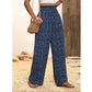 👖 LIMITED-TIME 50% OFF! 💥 Women's Smocked High Waist Wide Leg Pants – Flowy, Comfy, Boho Chic