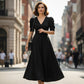 👗 2026 Sale — Over 39 400 Sold!💐 Elegant V‑Neck High Waist Dress with Puff Sleeve