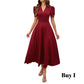 👗 2026 Sale — Over 39 400 Sold!💐 Elegant V‑Neck High Waist Dress with Puff Sleeve