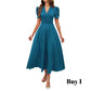 👗 2026 Sale — Over 39 400 Sold!💐 Elegant V‑Neck High Waist Dress with Puff Sleeve