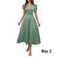 👗 2026 Sale — Over 39 400 Sold!💐 Elegant V‑Neck High Waist Dress with Puff Sleeve