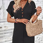 👗 LIMITED-TIME 50% OFF! ✨ Women's V-Neck Button Dress – 5 Colors, Rolled Sleeves, Soft Fabric 🌸