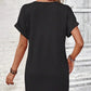 👗 50% OFF! 💫 Women's Fashion V-Neck Button Dress – Timeless Solid Colors, Soft Fabric & Rolled Sleeves