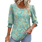 👗 LIMITED-TIME 50% OFF! ✨ Women's 3/4 Sleeve Blouse – Wide Neck, Casual, Polyester ✨