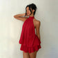 🎉 2026 Sale — Over 15,000 Sold! 💃 Women's Flowy Halter Drop-Waist Mini Dress – Backless & Stunning ✨