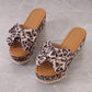 🐆 LIMITED-TIME 50% OFF! 👡 Women's Leopard Print Platform Sandals – Bow Detail, Ergonomic Wedge, Slip-Resistant ✨