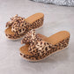 🐆 LIMITED-TIME 50% OFF! 👡 Women's Leopard Print Platform Sandals – Bow Detail, Ergonomic Wedge, Slip-Resistant ✨