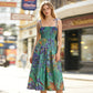 👗 50% OFF! Women's Floral Print Tie-Strap Midi Dress – Adjustable, A-Line Silhouette & Lightweight Fabric 🌸
