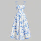 👗 50% OFF! Women's Floral Print Tie-Strap Midi Dress – Adjustable, A-Line Silhouette & Lightweight Fabric 🌸