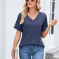 ✨ LIMITED-TIME 50% OFF! ✨ Women's V-Neck T-Shirt – Soft, Rolled Cuffs, Classic ✨