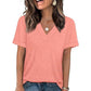 ✨ LIMITED-TIME 50% OFF! ✨ Women's V-Neck T-Shirt – Soft, Rolled Cuffs, Classic ✨