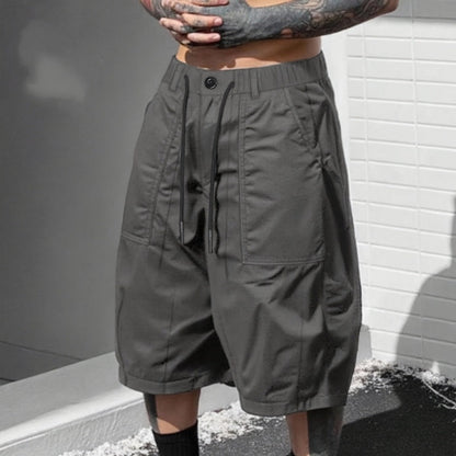 👖 50% OFF NOW! Men's Plus Size Casual Drawstring Capri Pants – Wide-Leg Loose Fit, Elastic Waist & Durable Polyester 🔥✨