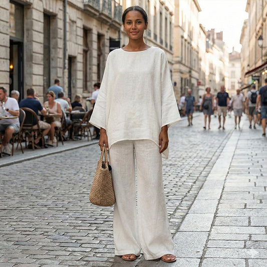 👕 LIMITED-TIME 50% OFF! ✨ Women's Loose Top & Wide-Leg Pants Set – Comfortable, Chic ✨