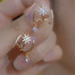 ✨ LIMITED-TIME 50% OFF! 💎 Sparkling Claw Earrings for Women – Starburst Design, Dangling Gem, Multi-Piercing Illusion 👂
