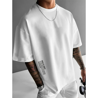 👕 50% OFF NOW! Men's Loose Fit Short Sleeve Shirt – Premium Cotton Blend, Urban Graphic Print & Oversized Casual Style 🆒✨
