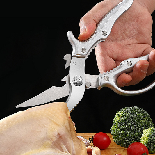 🔪 LIMITED-TIME 50% OFF! ✂️ Heavy-Duty Multifunction Kitchen Shears – 3CR13 Steel, Nutcracker, Bottle Opener 🥜