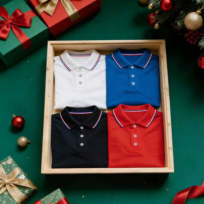 👔 LIMITED TIME: 50% OFF! 🎁 Men's Classic Short-Sleeve Shirt Set – Tipped Collar, Breathable & Multi-Pack ✨