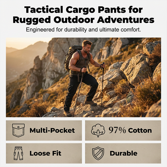 ✨ LIMITED-TIME 50% OFF! ✨ Men's Cargo Tactical Pants – Multi-Pocket, Durable Cotton ✨